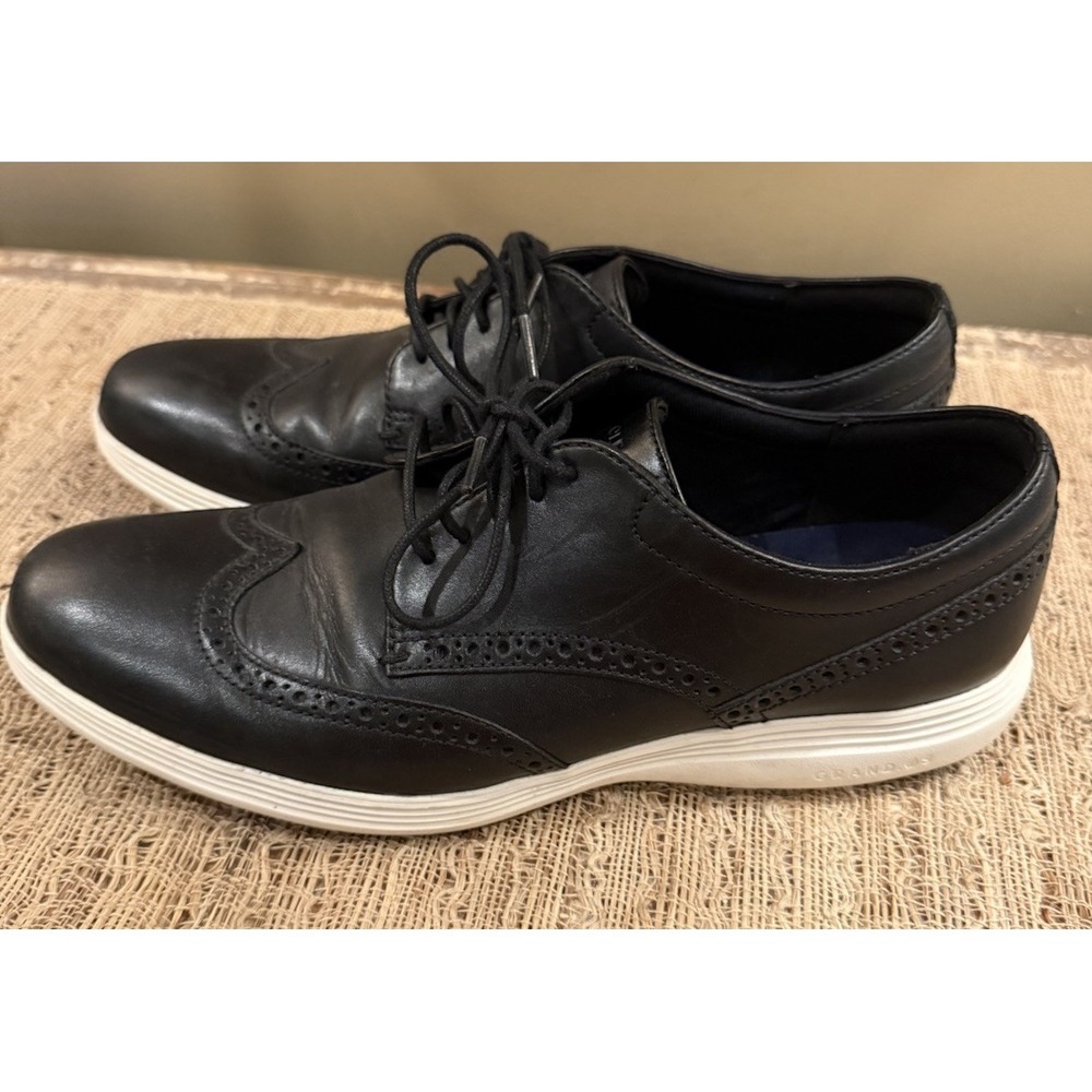 Cole Haan Grand.OS Wingtip Oxford Dress Shoes Men's Size 11M black - Picture 2 of 15